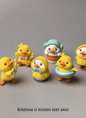 无聊瞭摆个唱歌鸭提提神电脑桌小摆件解压治愈屏幕日式工位装饰