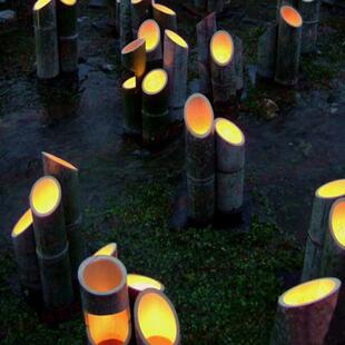 筒灯l景e草d仿真竹子灯户外竹灯草坪庭院地插竹观灯河边地亮JG-ZZ