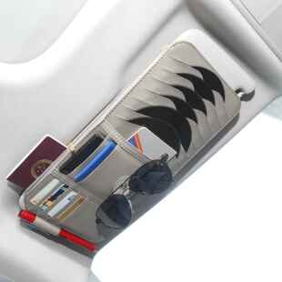 汽车通用cd夹车载cd包多功能卡片票据遮阳板套收纳袋CD光碟碟片包