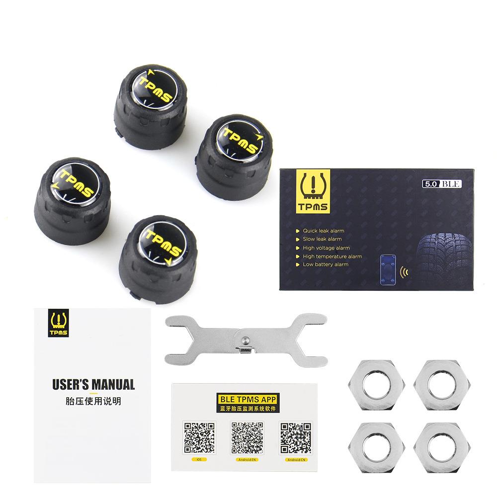 跨境 TPMS Tire Pressure Alarm system 汽车外置胎压手机APP监测