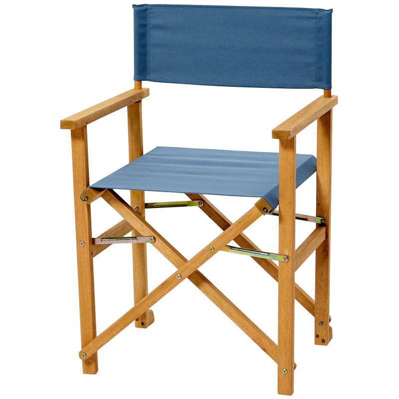 批发网红沙滩户外休闲钓鱼露营扶手椅木制直角款便携式折叠导演椅