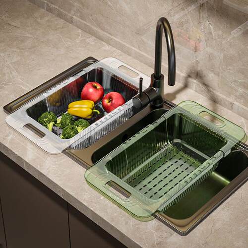 Transparent and Expandable Drain Basket, New PET Sink Drain