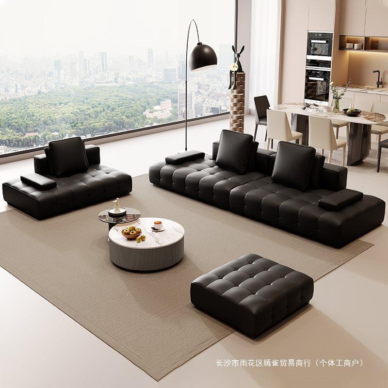 师客厅IFK沙劳发轻奢意式极简约设计新款大平层直沙发排伦斯