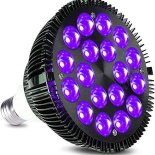 黑色PAR38UV紫光18w24w36w帕灯酒吧氛围灯390 400NM红外理疗灯