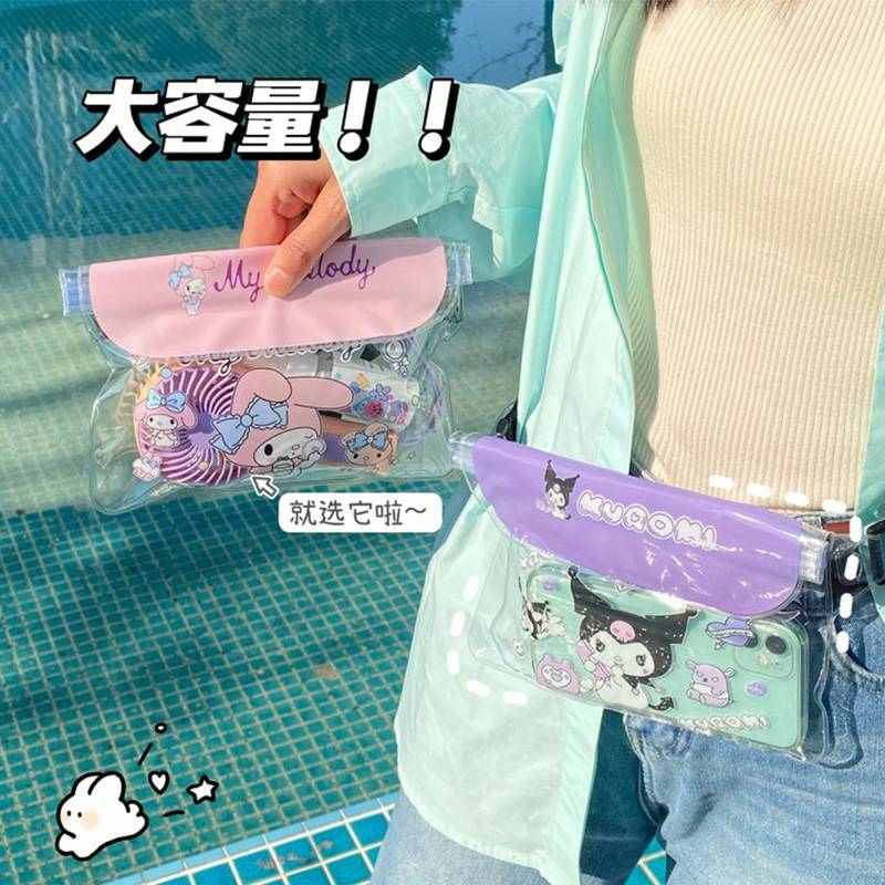 可爱防水手机袋卡通手机防水腰包可触屏游泳收纳袋漂流旅行潜水包