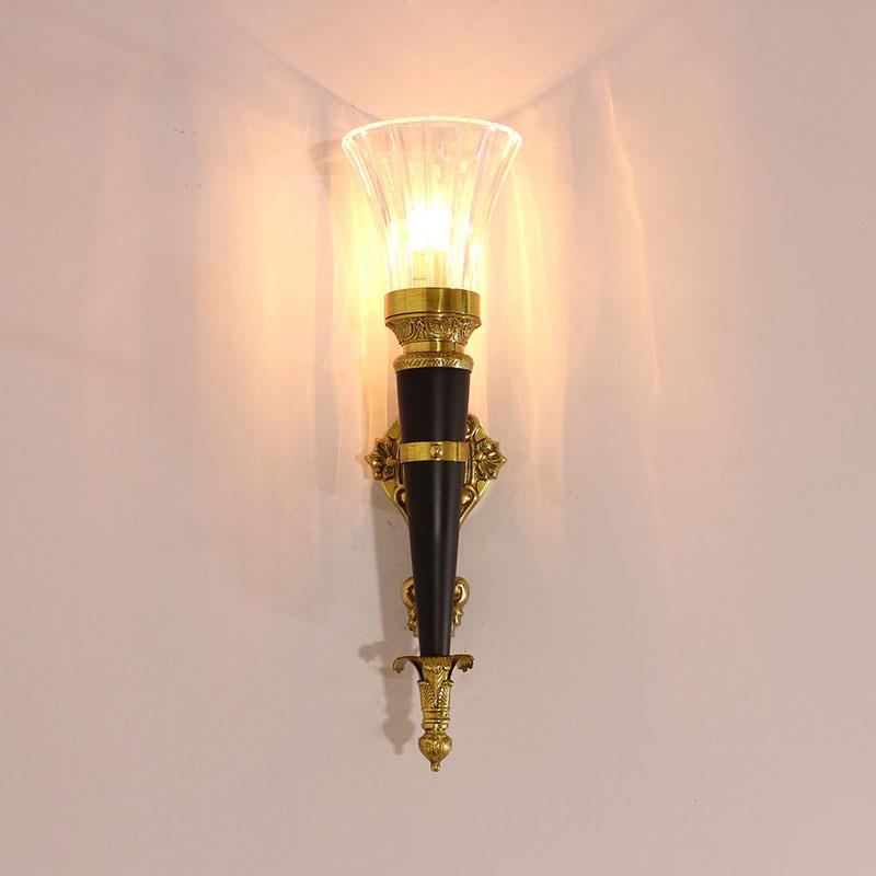 长形法式壁灯全铜奢华复古卧室床头灯客厅灯玄关走廊过道美式壁灯