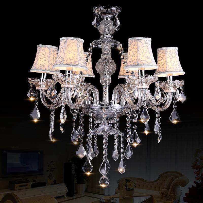 欧式客厅蜡烛水晶吊灯家居餐厅卧室吊灯简约现代灯具灯饰厂家