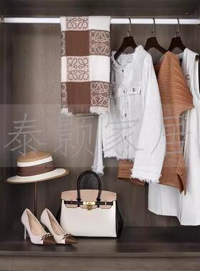 现代极简样板房衣帽间摆件展厅衣柜衣服收纳盒托盘软装饰品