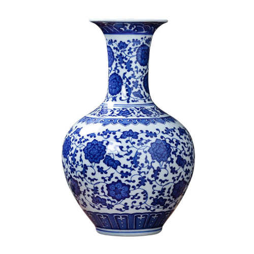 景德镇陶瓷青花瓷花瓶摆件客厅插花花器新中式家居装饰品瓷器瓷瓶