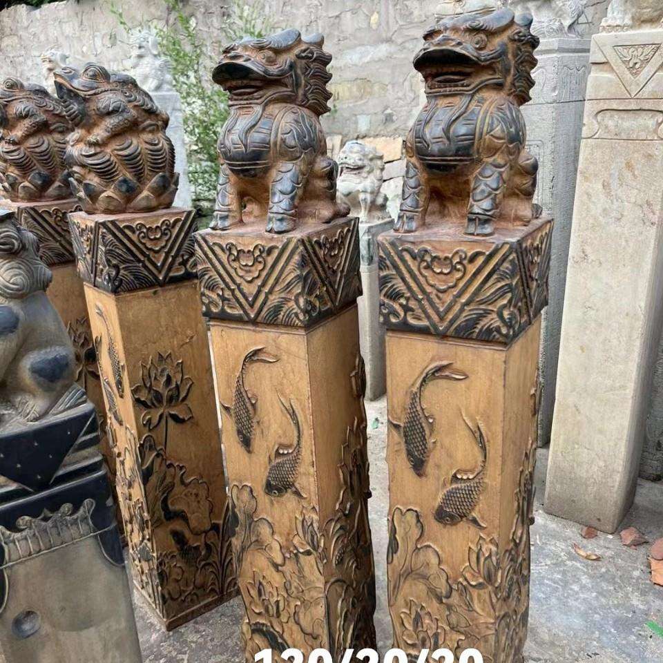 石雕拴马桩祥云柱汉白玉青石象门口拴马石柱庭院装饰品仿古石雕