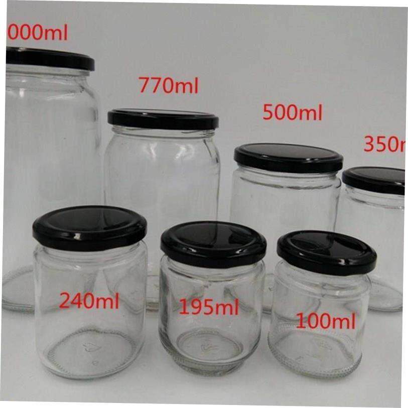 Circular glass jar pickles bottles jam jars of honey bottle - 实物图