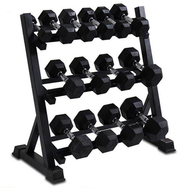 Dumbbellstand三层哑铃架包胶哑铃套装迷你小三层家用健身房