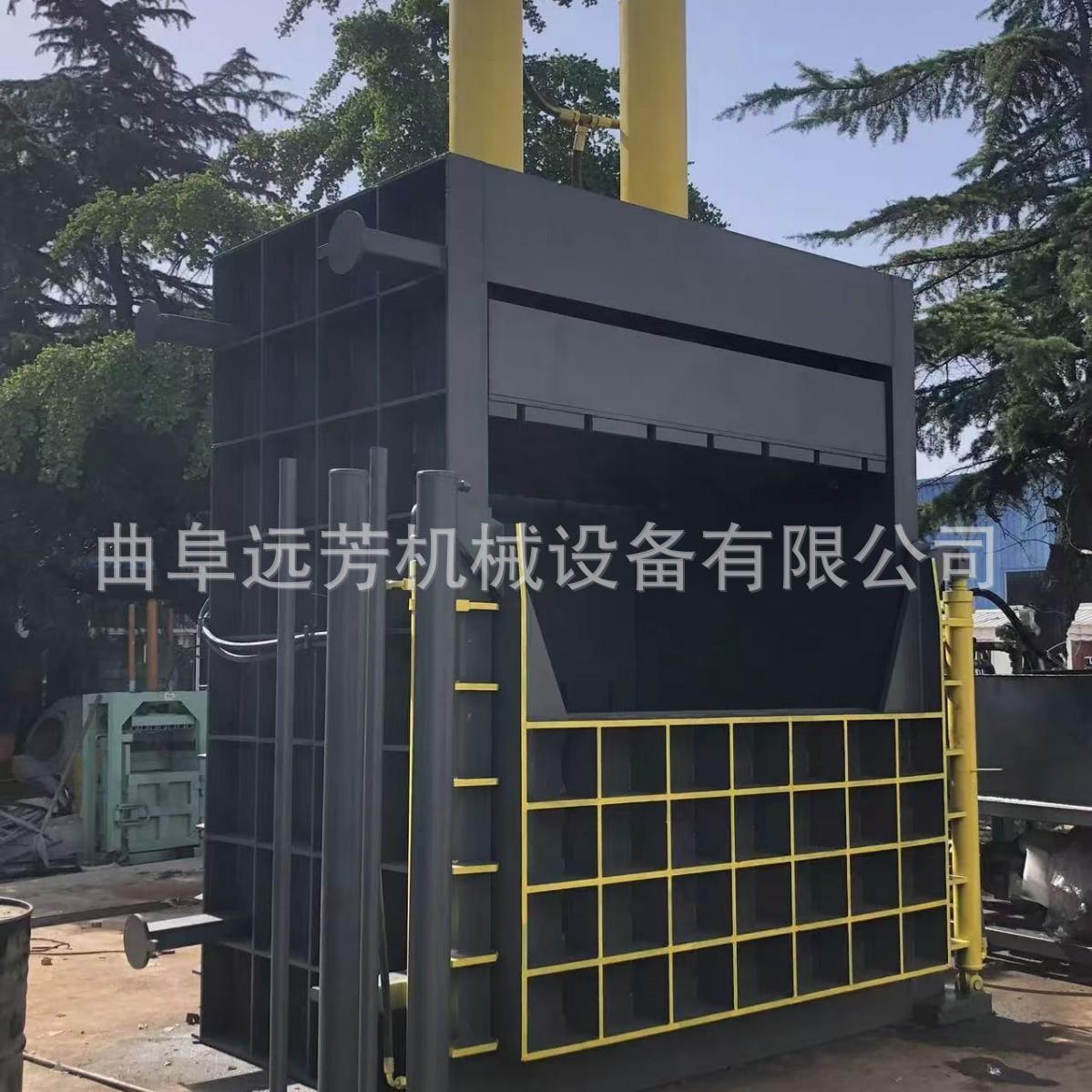 10吨小型废纸打包机饮料瓶压块机30吨立式易拉罐液压打包机