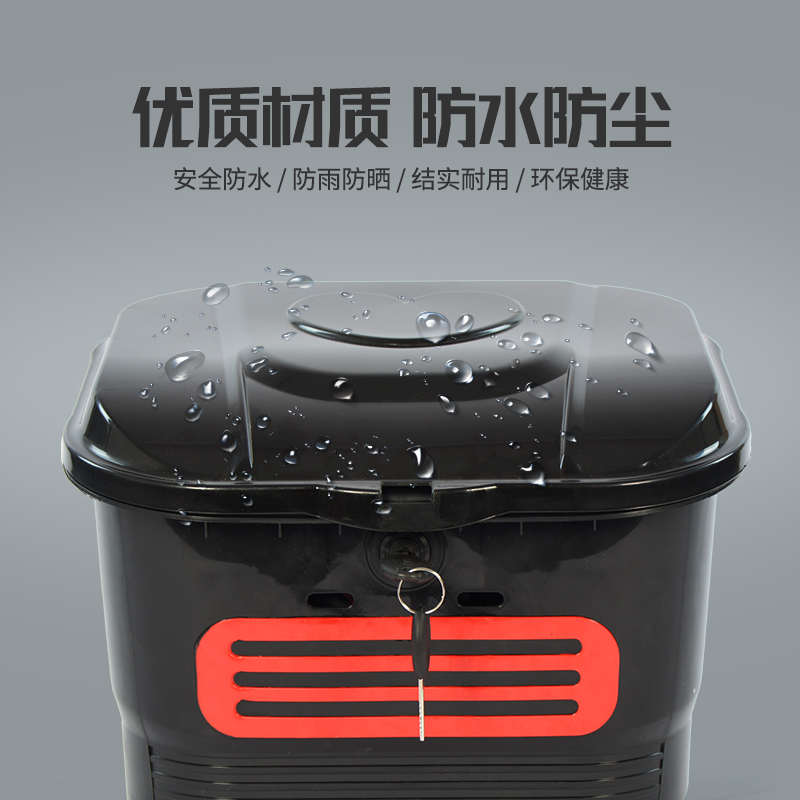 电动车前置防雨车筐自行车防盗车娄后置菜篮子加厚带锁加大通用框
