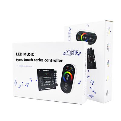 LED音乐同步控制器RGBW酒吧露台灯带灯串控制器 氛围灯接线控制器