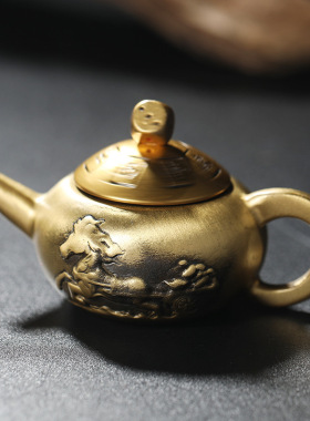 黄铜麻将麻将旋转创意装饰摆件