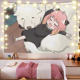间谍过家家阿尼亚动漫系列背景布寝室宿舍房间床头装 饰挂布墙布