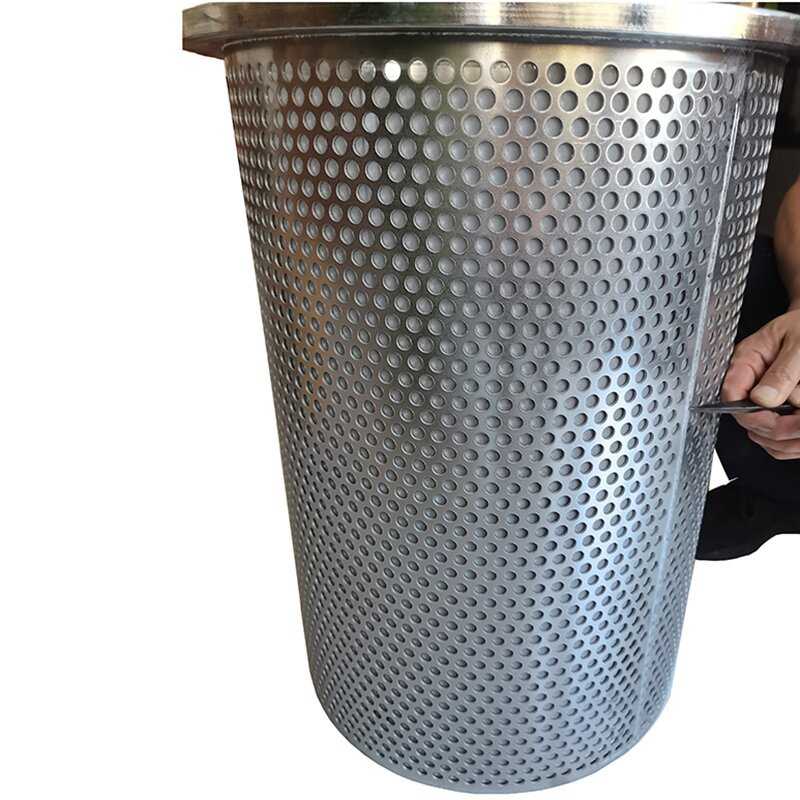 2205重型双层滤篮滤筒内加编织过滤网不锈钢过滤网筒排污除尘滤筒