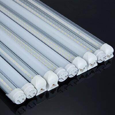 Led灯T8双排日光灯管改装超亮60W40W一体机全套v形长透明支架电灯