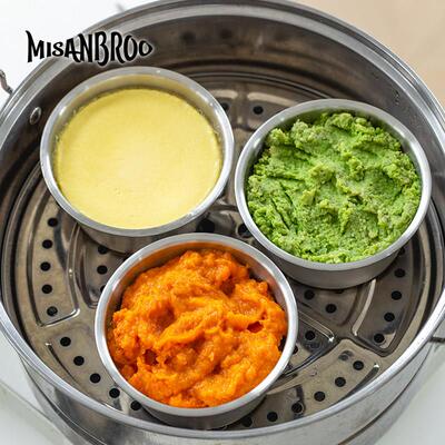 宝宝副食品盒芬兰MISANBROO可蒸煮蛋羹不锈钢保鲜储存盒外出副食