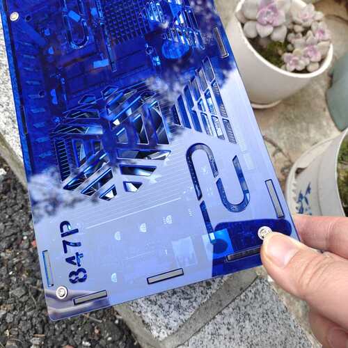 蓝色金字塔847plus工控主板透明小机箱链力k9 eth亚克力sky-u8