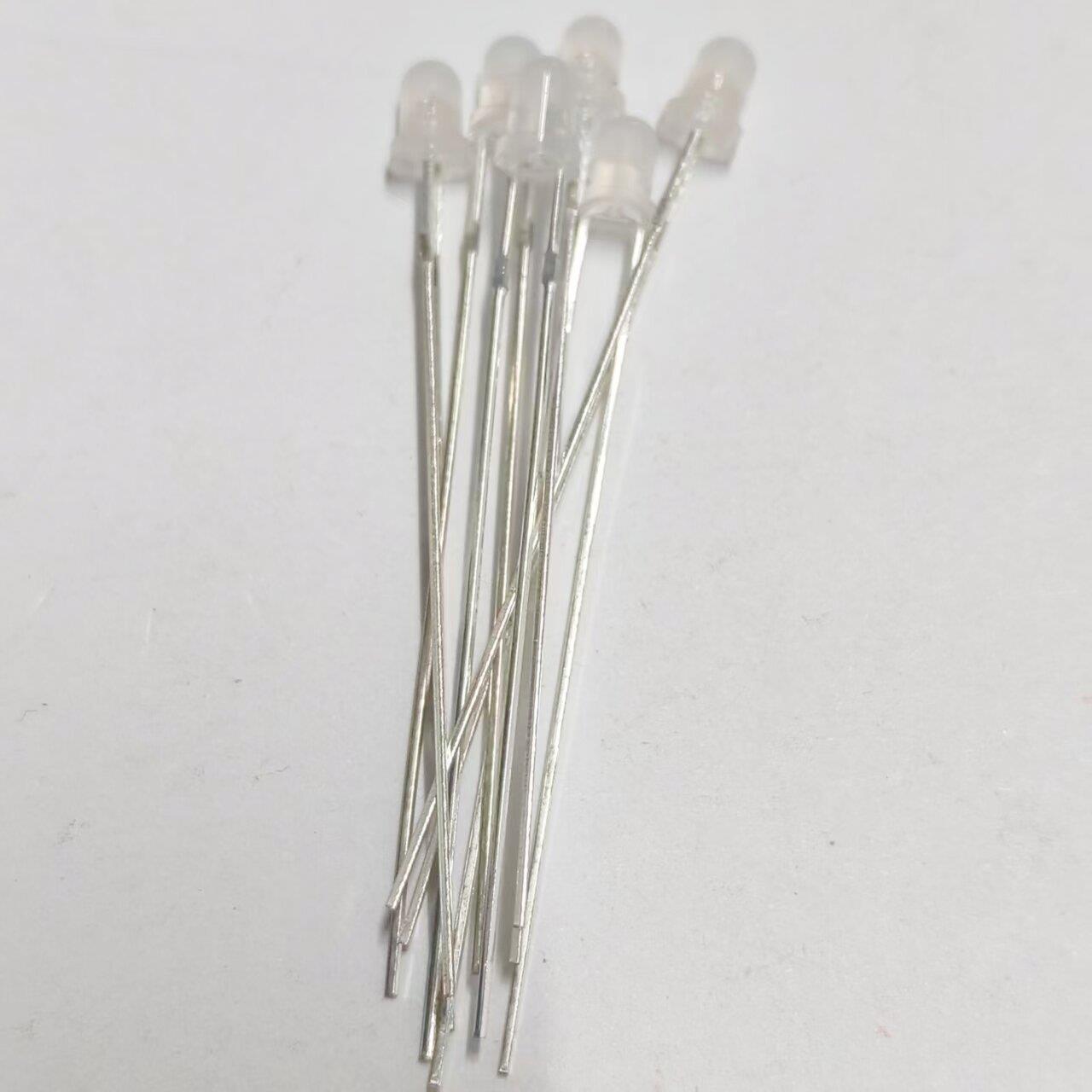 3mm红绿无极LED灯珠加长脚高亮LED红蓝LED脚长38/36mm双色电子