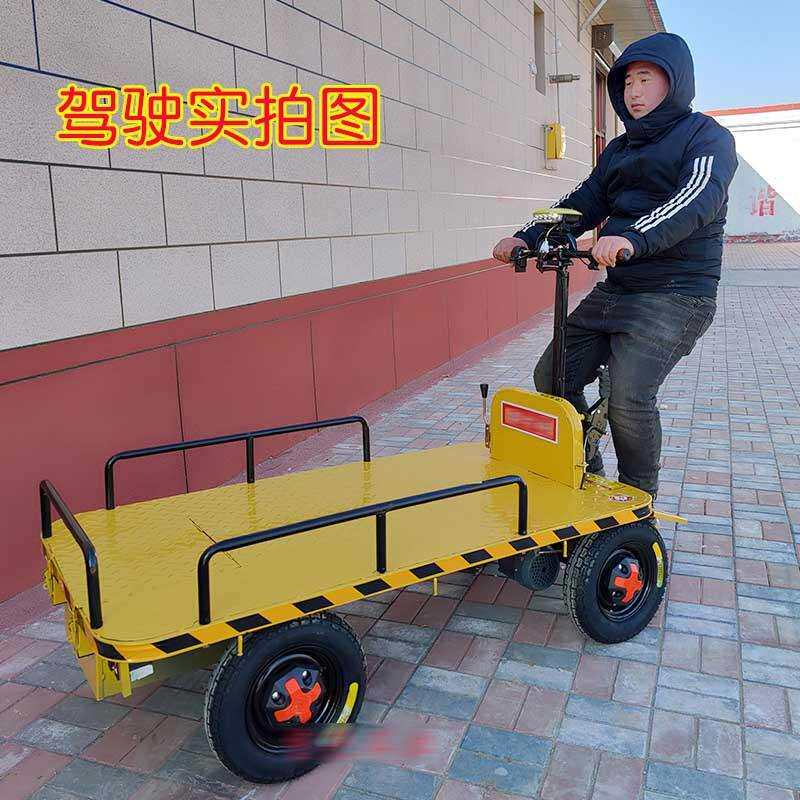 倒骑驴转向灵活仓库搬运物流仓储拉货骑行平板车电动四轮平板车