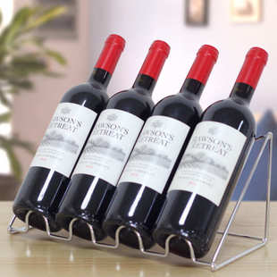 红酒架子斜放葡萄酒展示托架酒柜吧台酒瓶摆件轻奢铁艺置物架家用