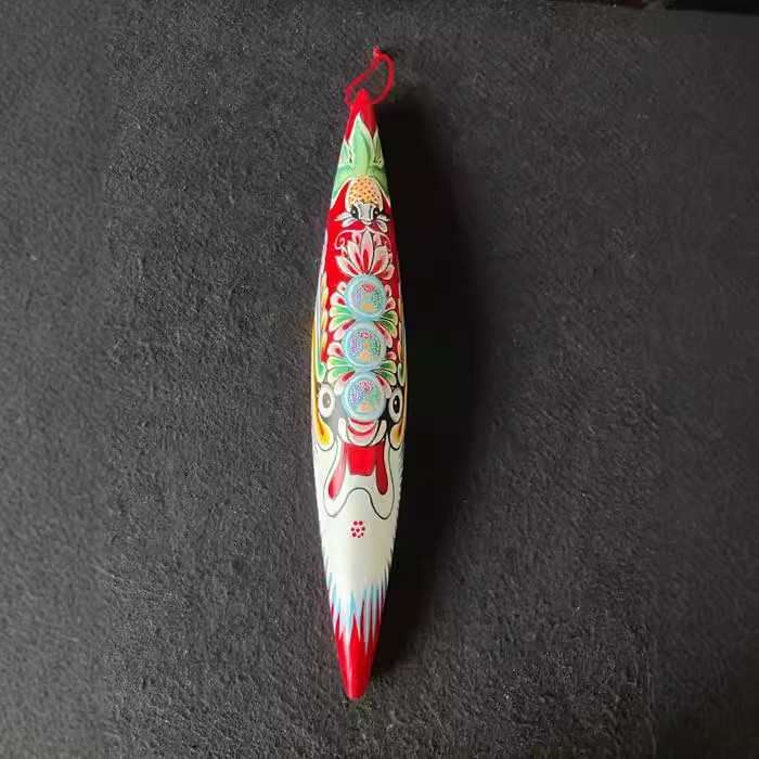 鼎麓 民间工艺品 宝鸡特色礼品 彩绘梭子脸谱 家居幼儿园装饰挂件