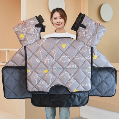 电动车挡风被冬季加绒加厚防寒电动摩托车防风罩保暖双面防水罗加