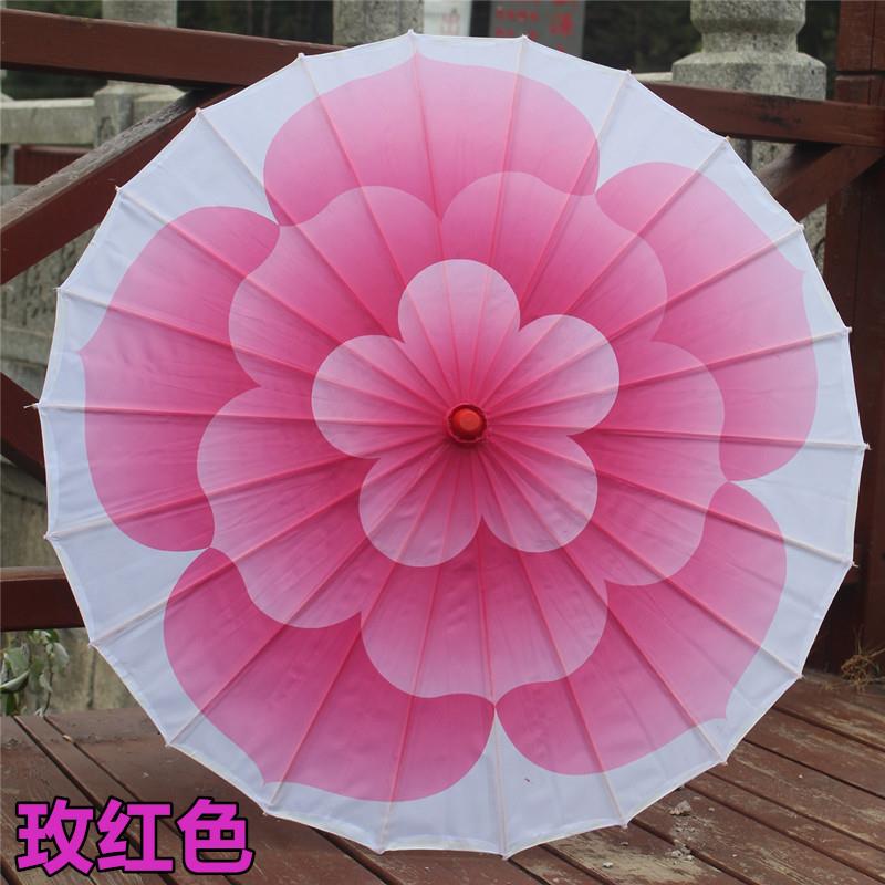 茉莉花中国风儿童古典走秀防晒旗袍汉服油纸伞古装中国风古典绸布