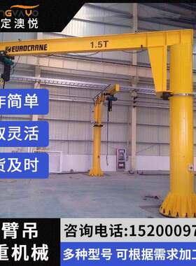 单臂固定式悬臂吊机桥梁工地上料起重货物搬运吊机工业立柱式