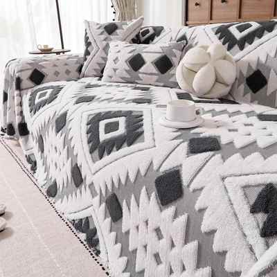 波西米亚风亲肤高克重舒棉绒沙发巾2025新款一整张沙发毯盖布