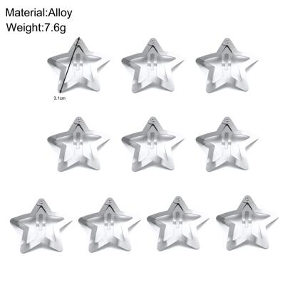 hair clip Y2K辣妹星星发夹ins金属夹子银色五角星发夹BB夹浏海夹