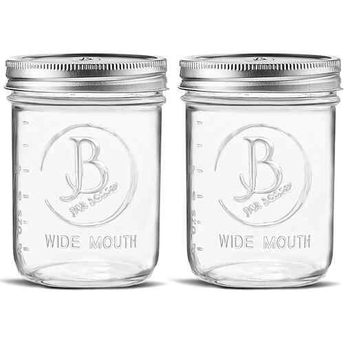【梅森生活家】加拿大JAR BASS梅森罐16oz宽口玻璃密封罐储物罐