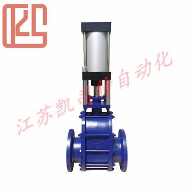 Z644TC陶瓷气动双闸板阀DN80125碳钢不锈钢排渣开关造纸