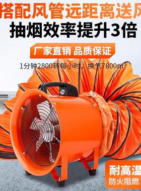LU8-抽2手0寸手提式轴流风机220V管道风机工RGP业移动换扇气提风