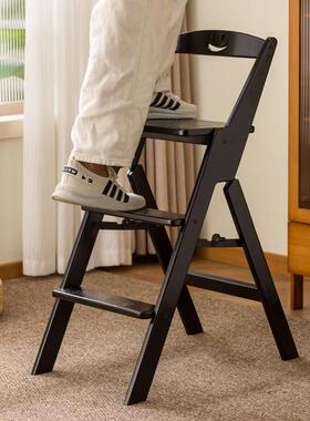 ?吧台凳靠背可折凳子免步安装折叠椅IPQ叠家餐凳实木椅子吧台用三