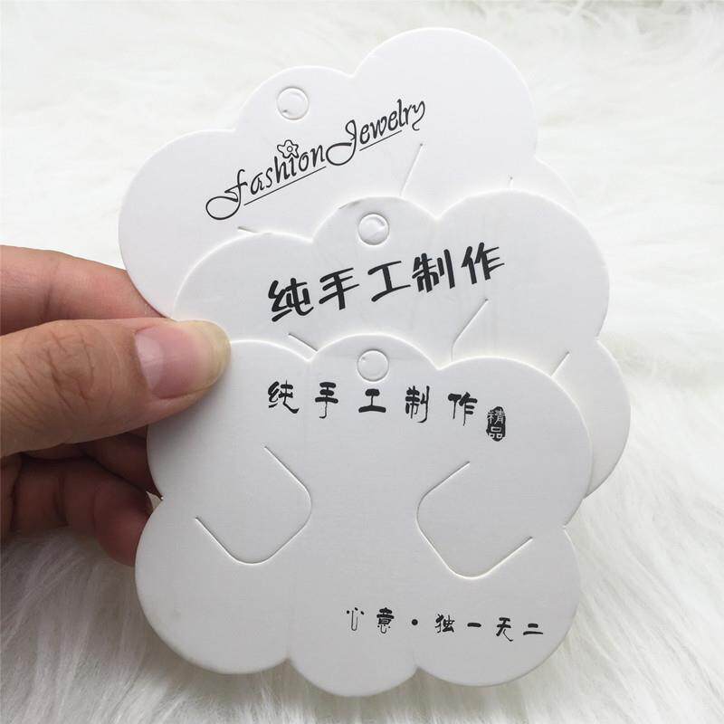 发饰品包装白色卡纸卡吊牌发卡发夹卡片心意纯手工制作云朵纸卡