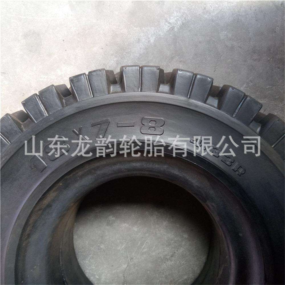 18x7-8林德型专用叉车轮胎 后轮18x7-8可配钢圈叉车实心工程轮胎