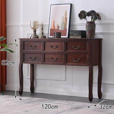 实木玄关风柜斗柜实木客边关柜过道长条桌KRE子复厅古玄柜抽屉收