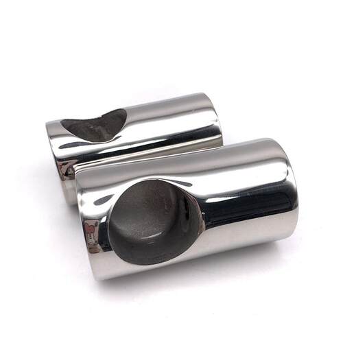 不锈钢通孔栏杆支架盲孔支架22mm/25mm精密抛光船用五金配件
