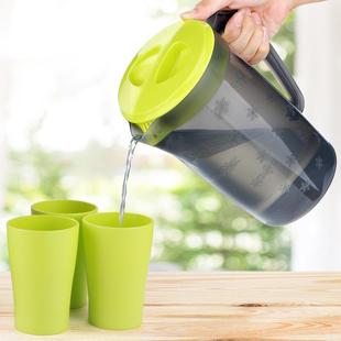 大容量塑料装 凉茶壶耐热高温家用凉水壶套装 水壶凉白开冷水壶扎壶