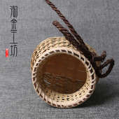 采茶鱼篓装 饰舞蹈道具插花编织小竹篓宝宝小背篓竹筐篮子竹编制品