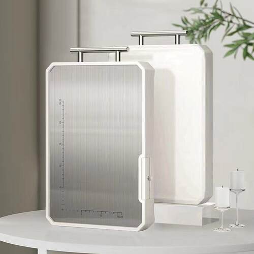 不切锈钢菜板双面菌pp家用菜板宿舍厨房抗201YC-09案板厚粘板加砧