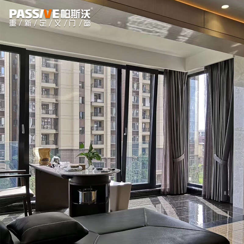 帕斯沃75HI极简窄边断桥铝系统门窗封阳台铝合金隔音落地窗户定制