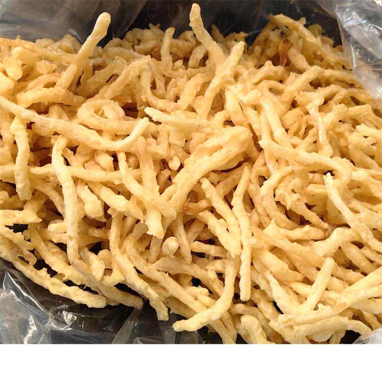 裹浆鱿鱼丝油炸线全自动酥香鱿鱼丝小零食加工设备炸鱿鱼丝机