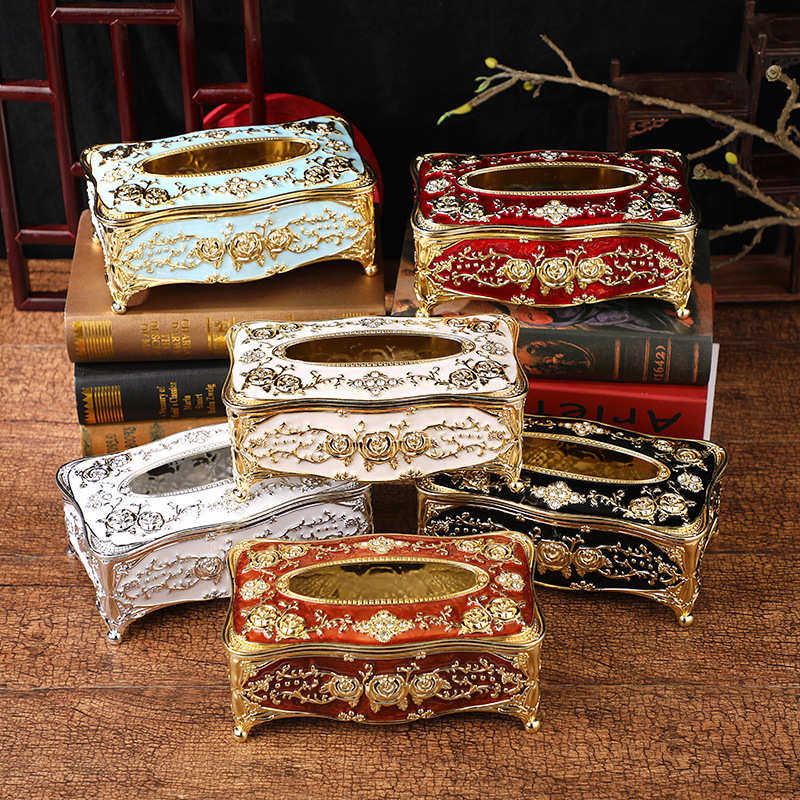 家居工艺品玫瑰花长方形纸巾盒欧式复古风格抽纸盒酒店宴会装饰品,家居饰品,装饰纸巾盒,淘宝优惠券,粉丝福利购,淘宝优惠卷