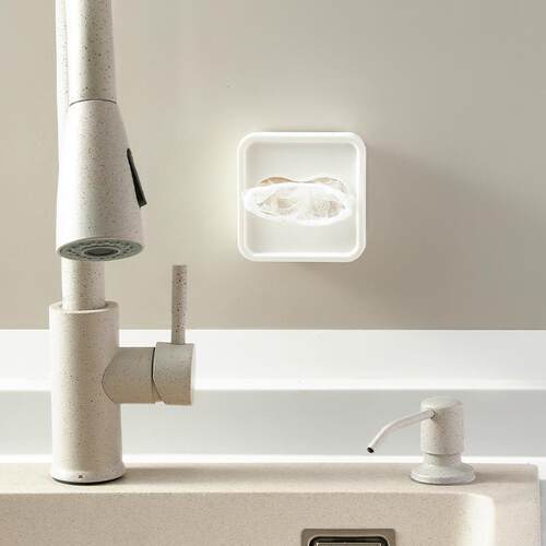 新款直销398壁挂垃圾袋收纳盒厨房过滤网一次性手套保鲜膜小物件