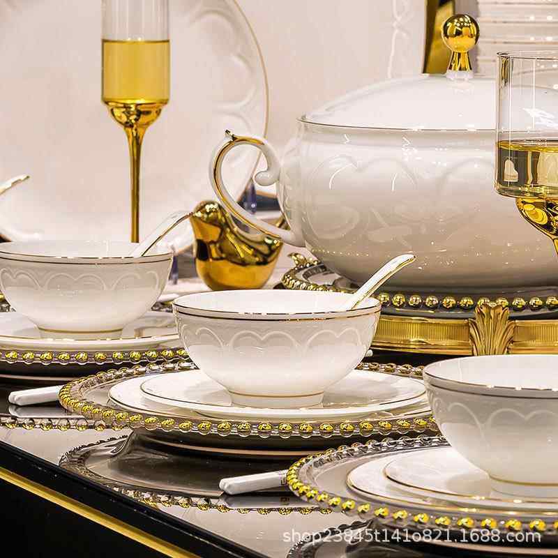 025新款现代浮雕碗套装自465用纯白骨餐瓷具整套送礼轻奢2碗盘组,农机/农具/农膜,其它农用工具,淘宝优惠券,粉丝福利购,淘宝优惠卷